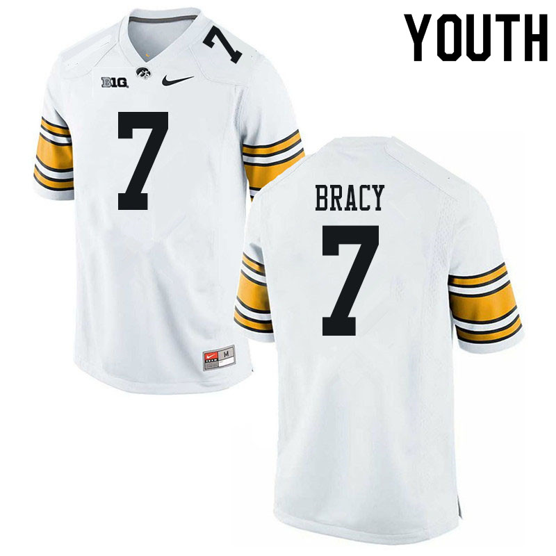 Youth #7 Reggie Bracy Iowa Hawkeyes College Football Jerseys Sale-White - Click Image to Close